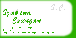 szabina csungan business card